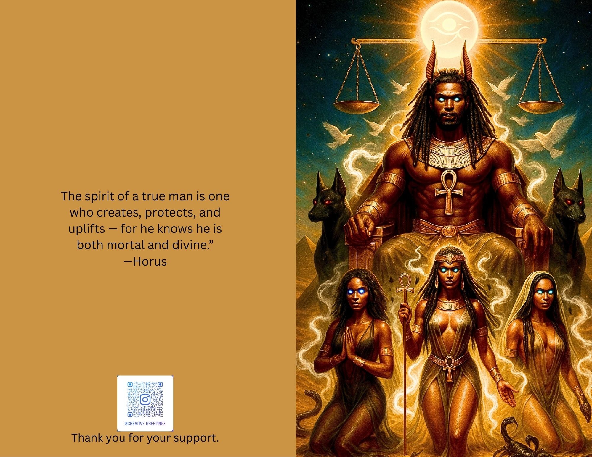 Title: Anubis Greeting Card