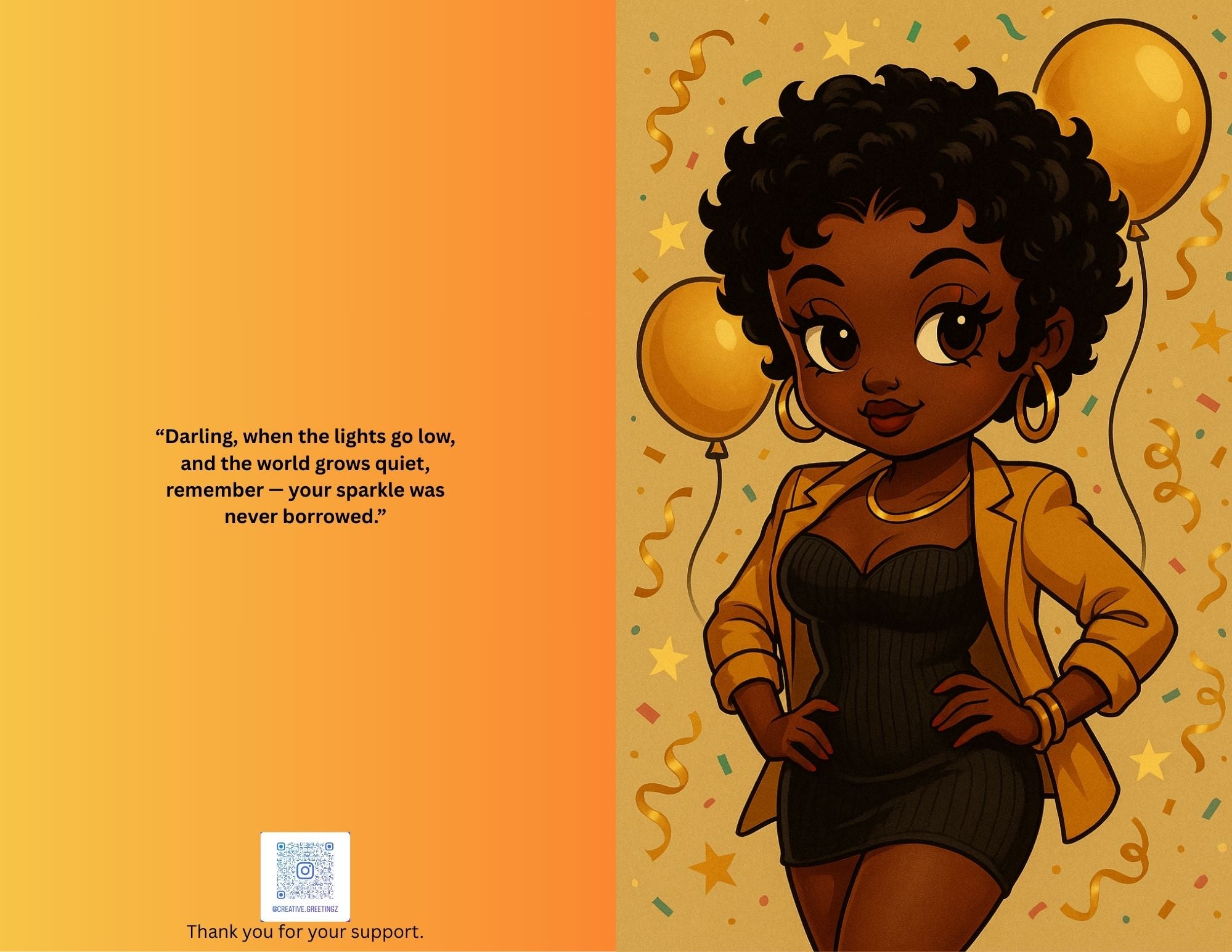 Betty Boop Glamour Greeting Card