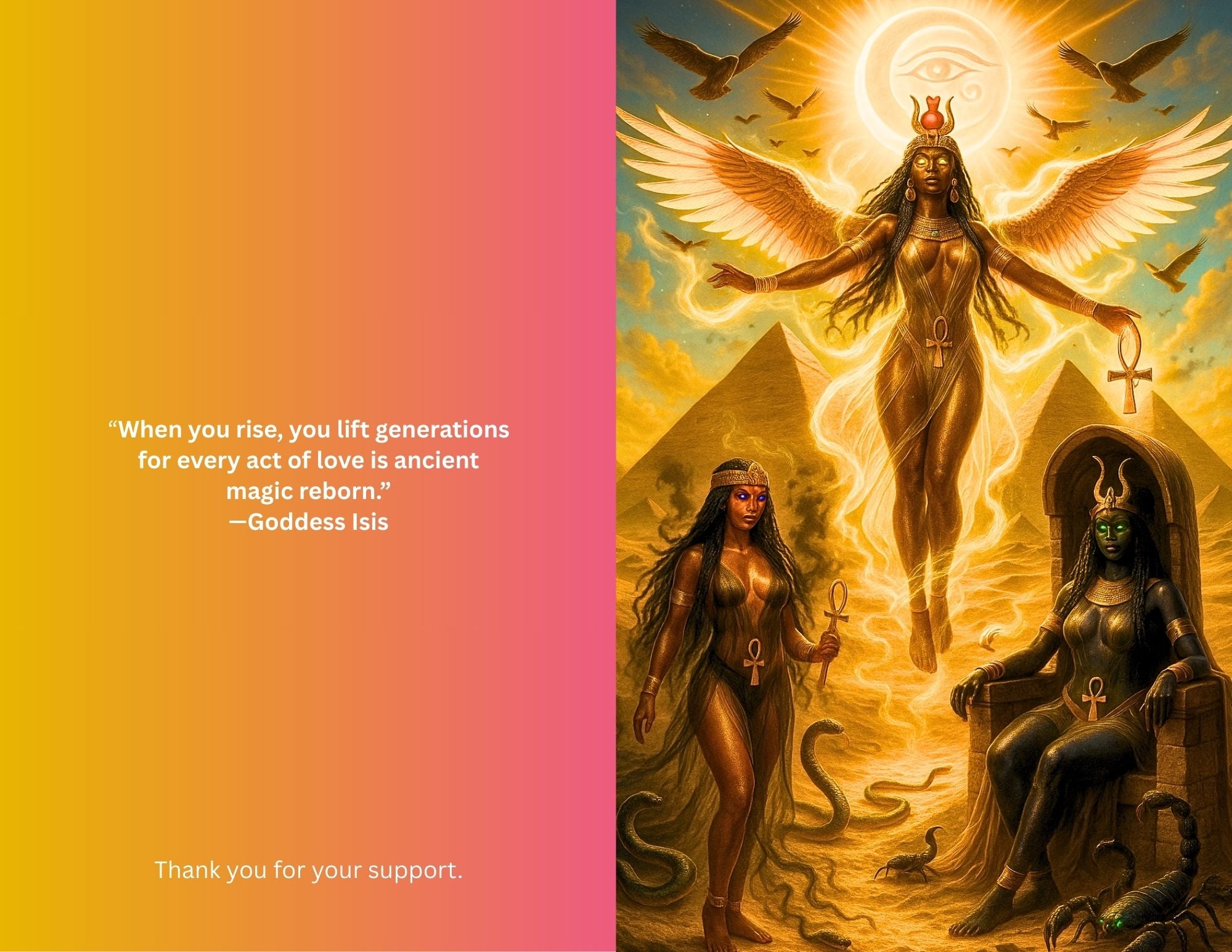Goddesses of Egypt Greeting Card