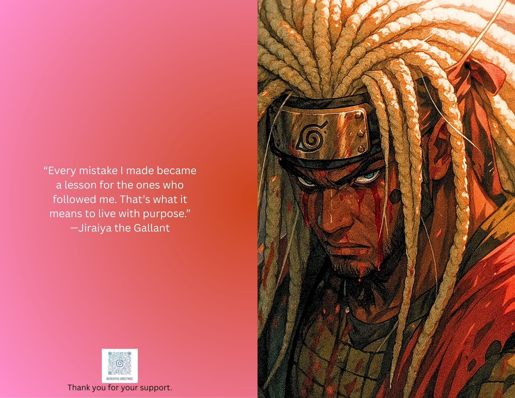 Jiraiya the Gallant Greeting Card