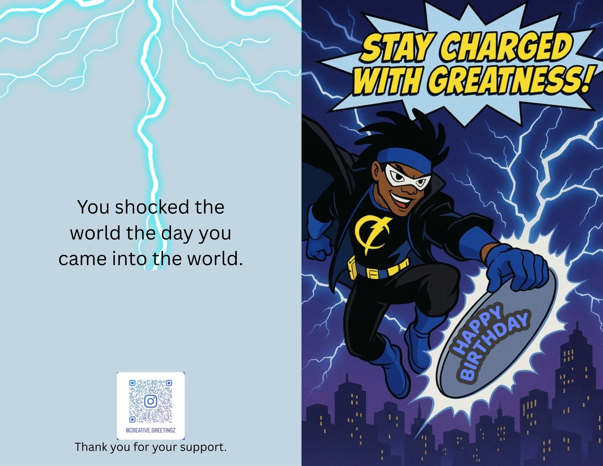 SSJ Blue Greeting Card