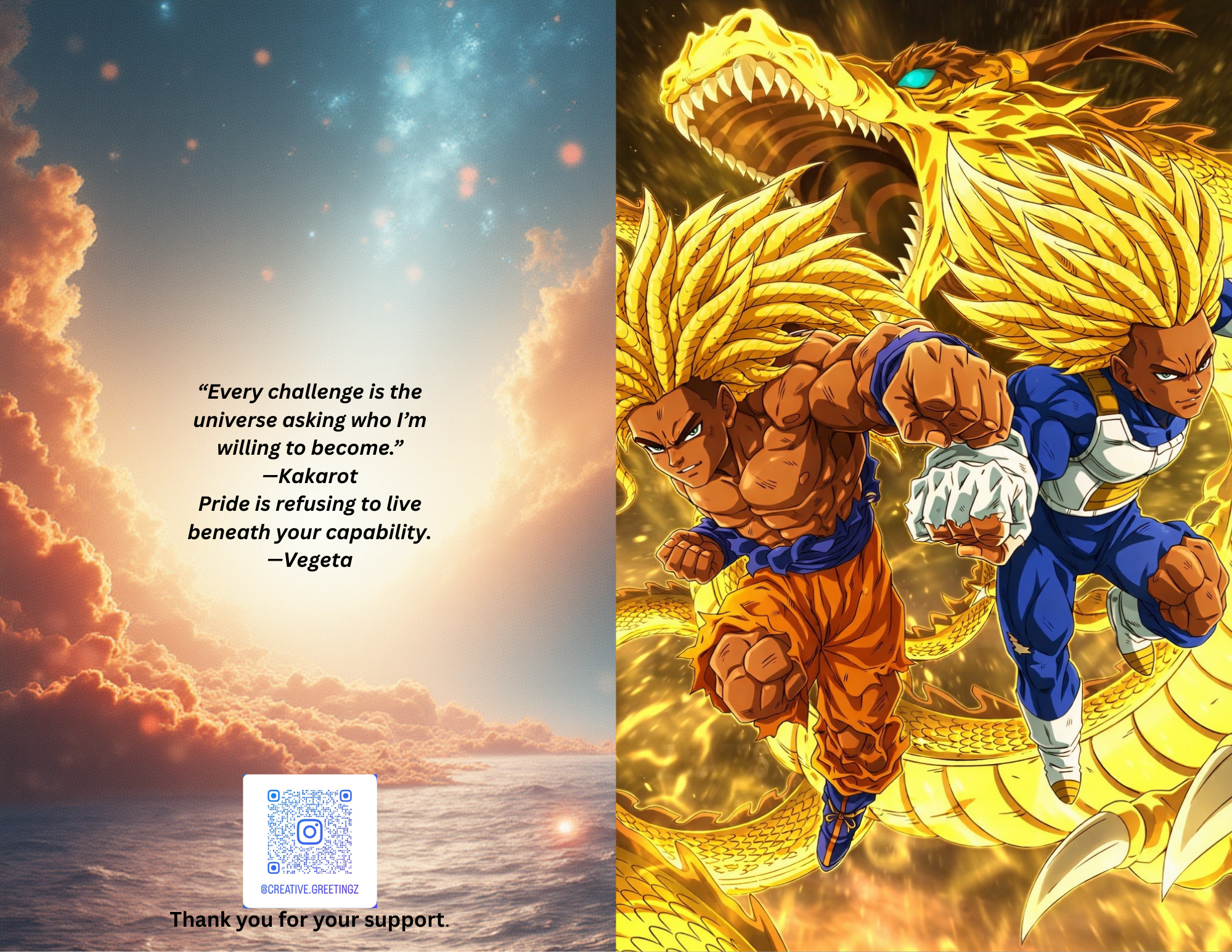 Super Saiya Greeting Card