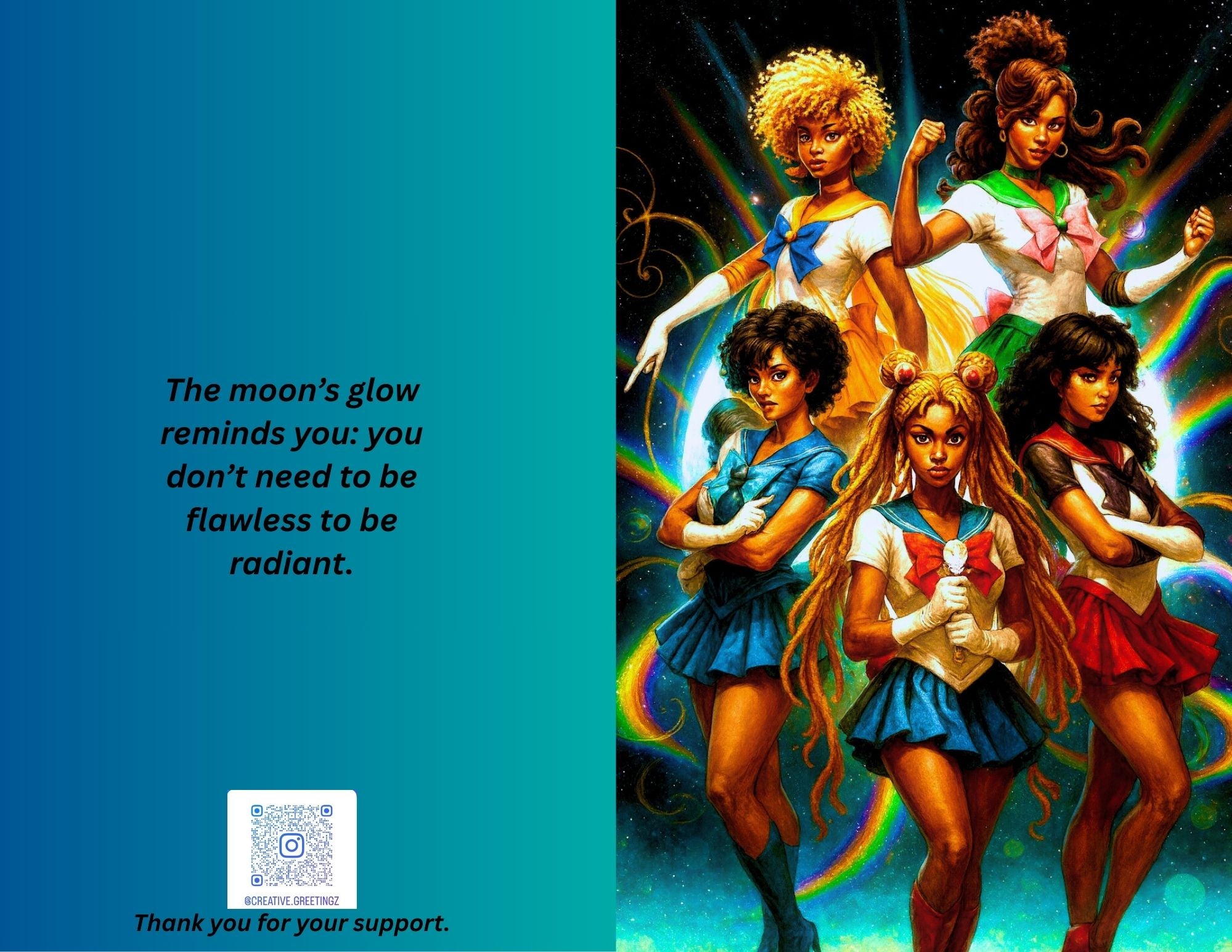 The Moon’s Glow Greeting Card