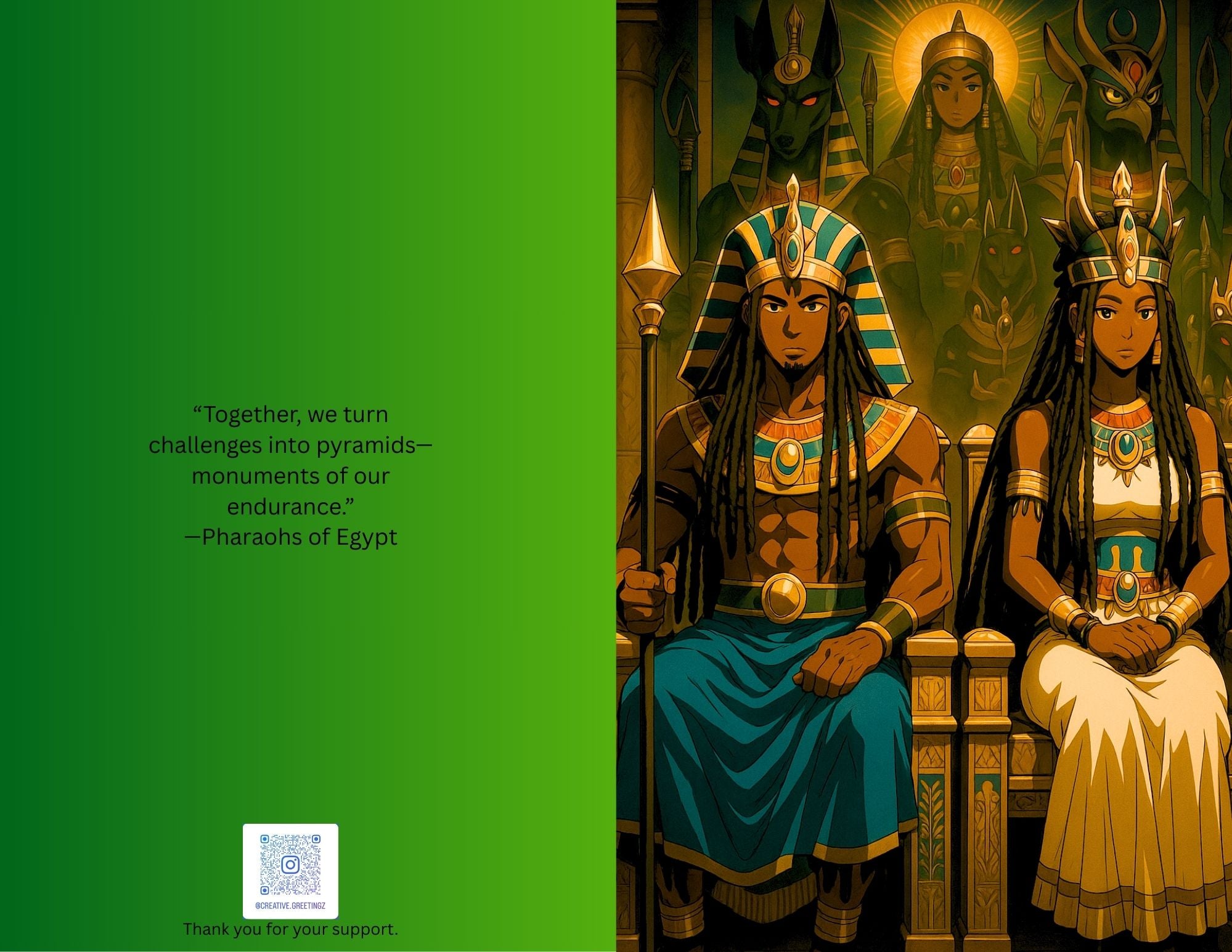 Pharaohs of Egypt Greeting Card