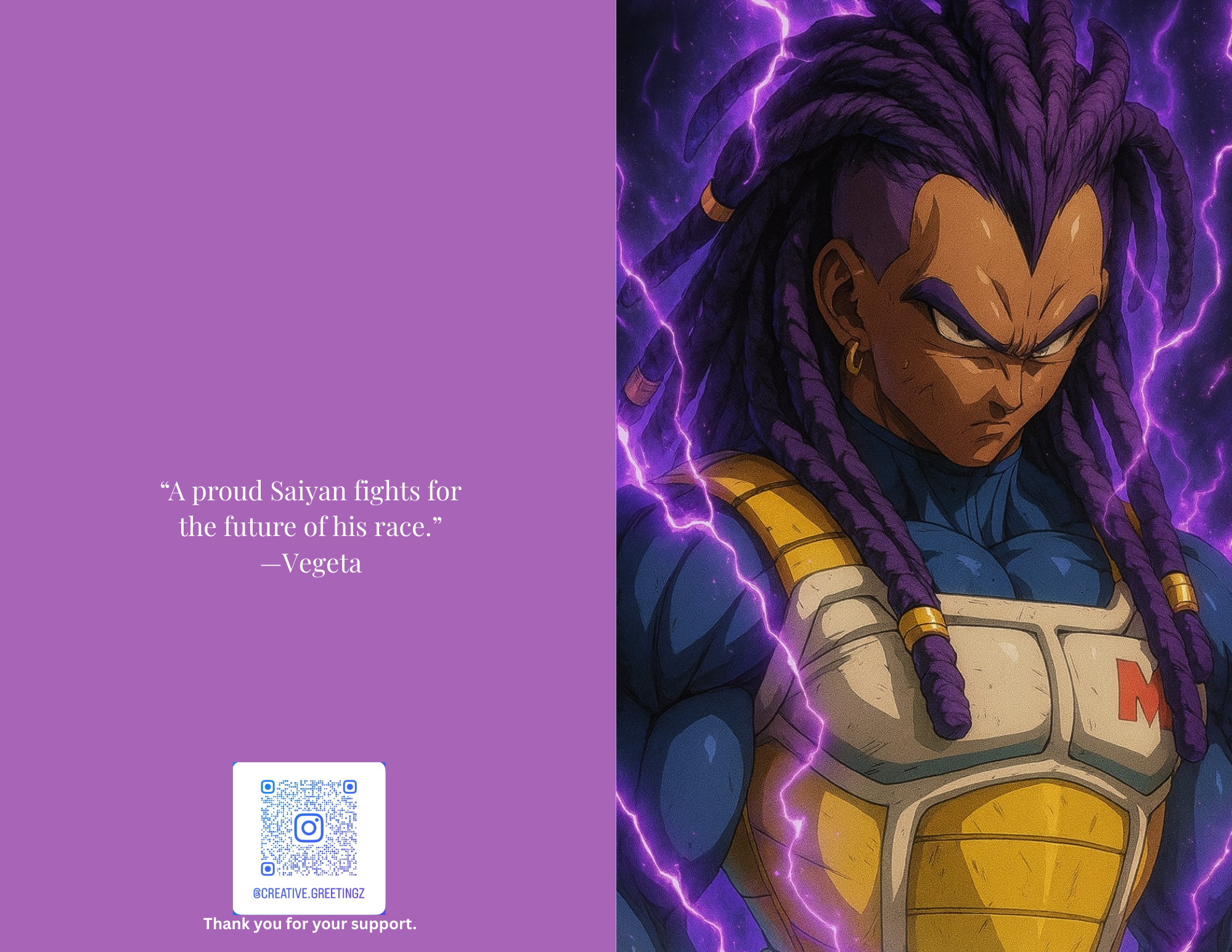 Vegeta Pride Greeting Card